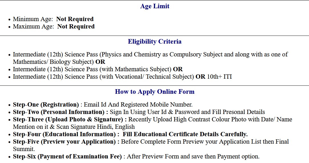 Bihar Diploma DECE (LE) Admission Exam Application Form 2023