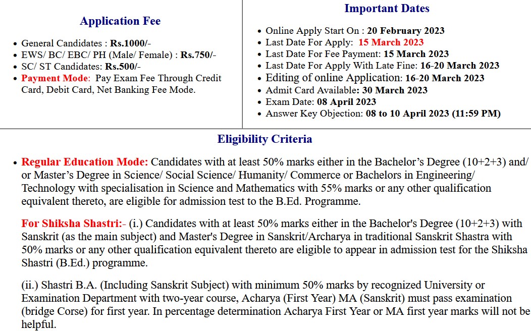 Bihar CET B.Ed Examination Answer Key 2023