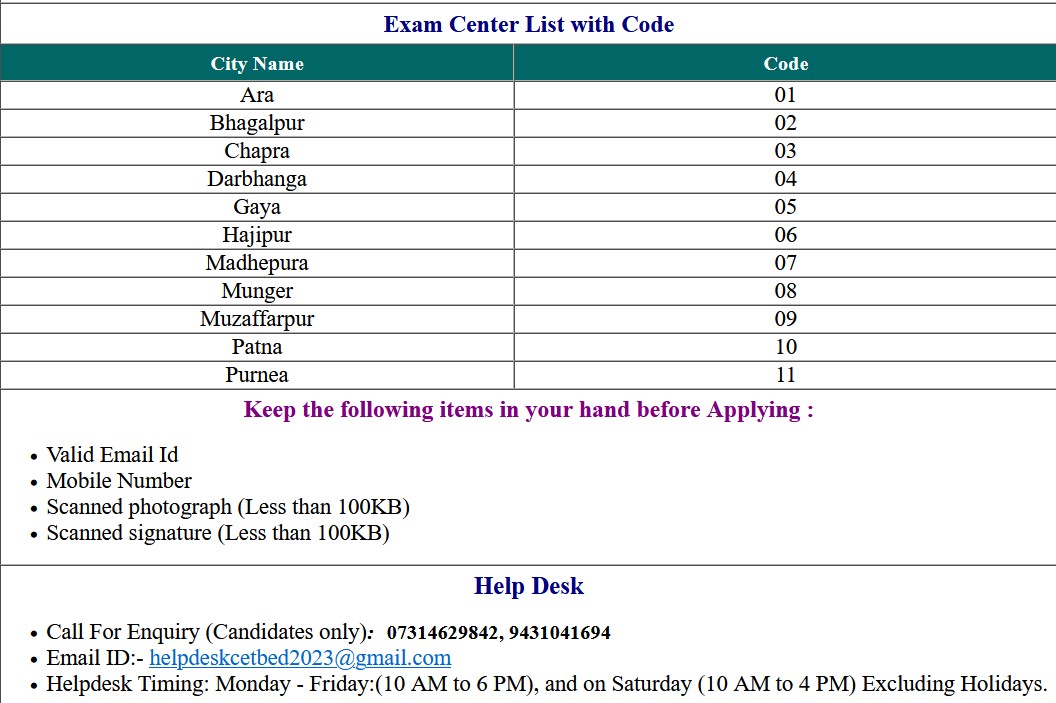 Bihar CET B.Ed Examination Answer Key 2023