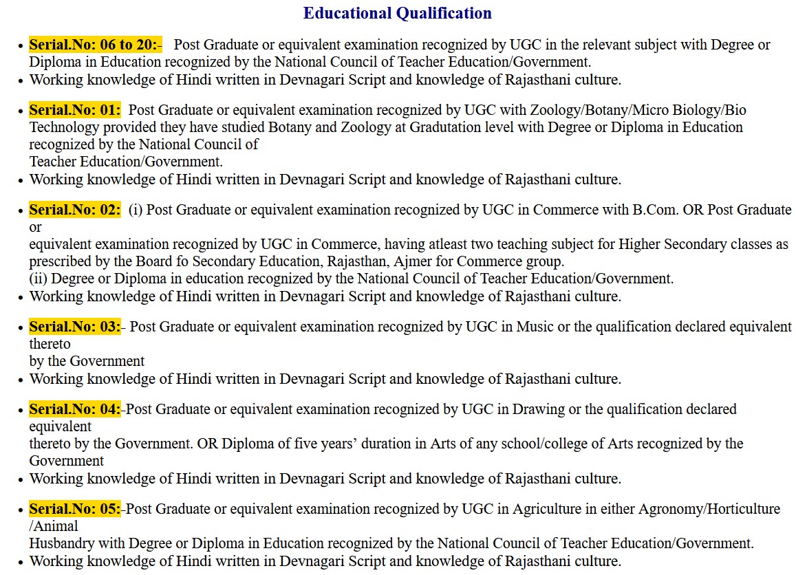 Rajasthan RPSC School Lecturer 2022 Examination Result 2023