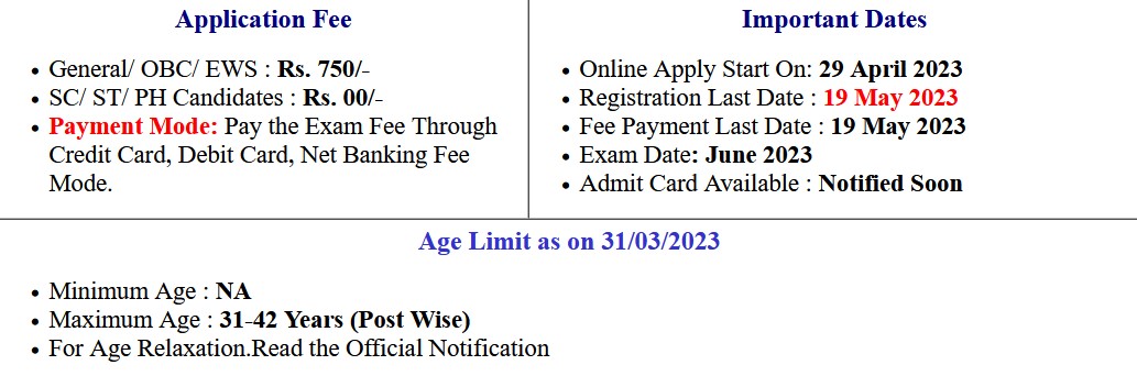 SBI Specialist Cadre Officer SCO Exam Application Form 2023