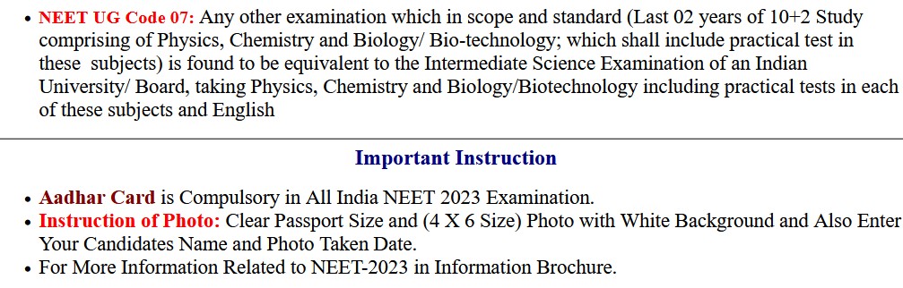 NTA NEET UG Examination City/ Examination Date 2023